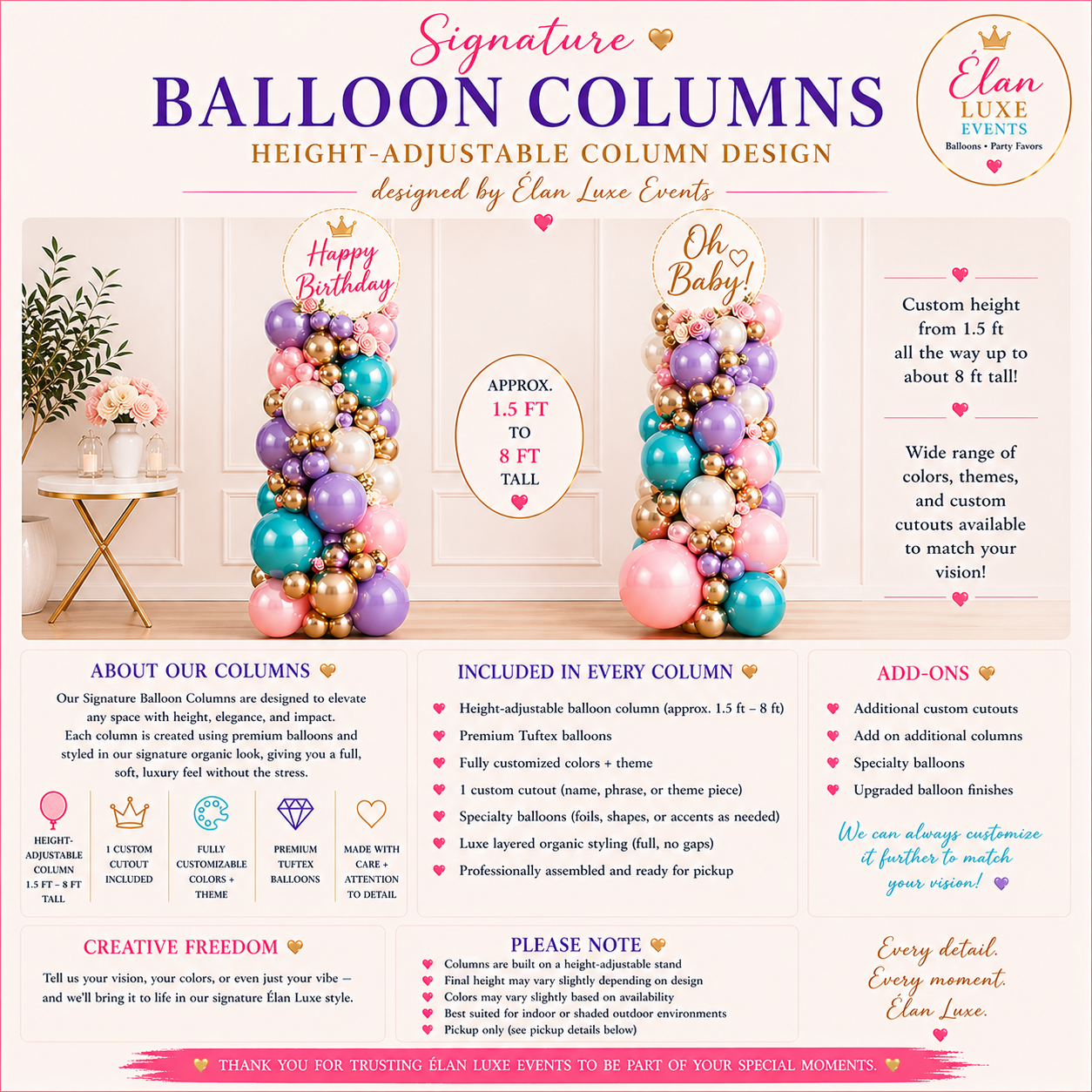 Signature Balloon Column
